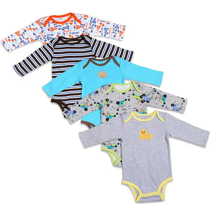 Trendy Kids Apparel Kids Clothing 5Pcs Cotton Baby Bodysuits