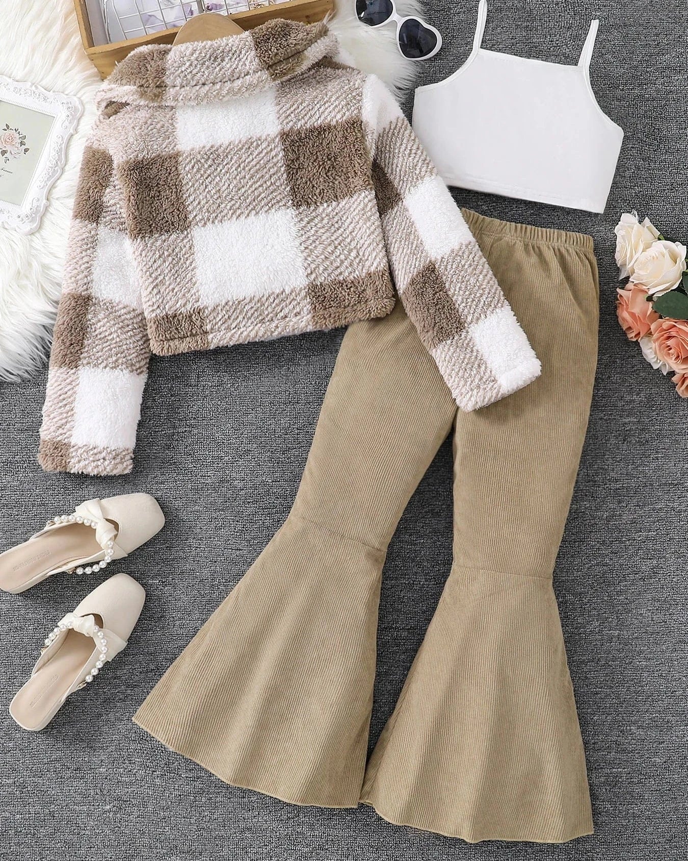 Trendy Kids Apparel Kids Clothing Autumn and winter girls' clothing 3-piece set