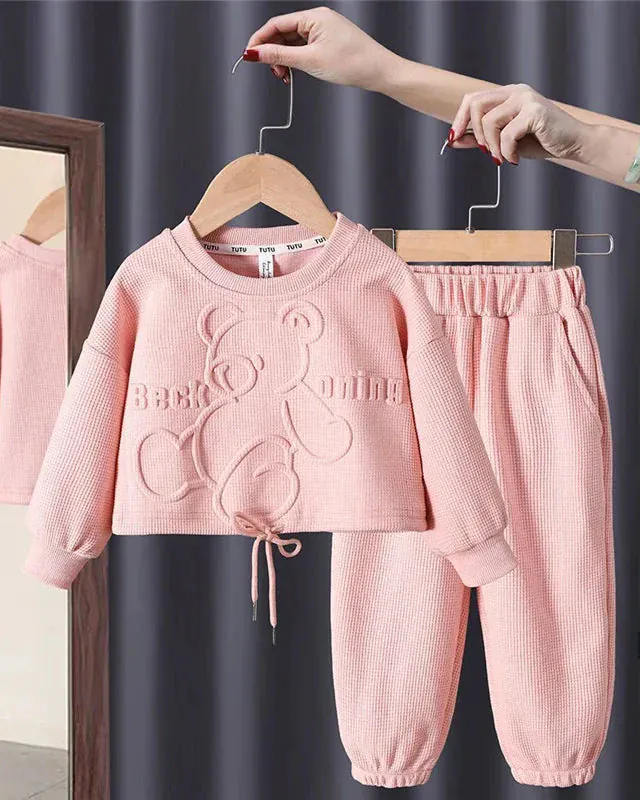 Trendy Kids Apparel Kids Clothing Autumn Girls Tracksuit Sets