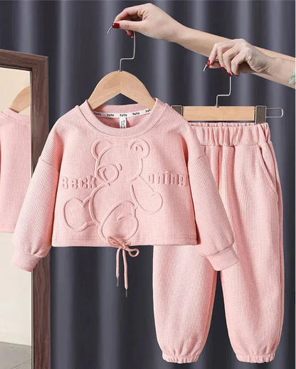 Trendy Kids Apparel Kids Clothing Autumn Girls Tracksuit Sets