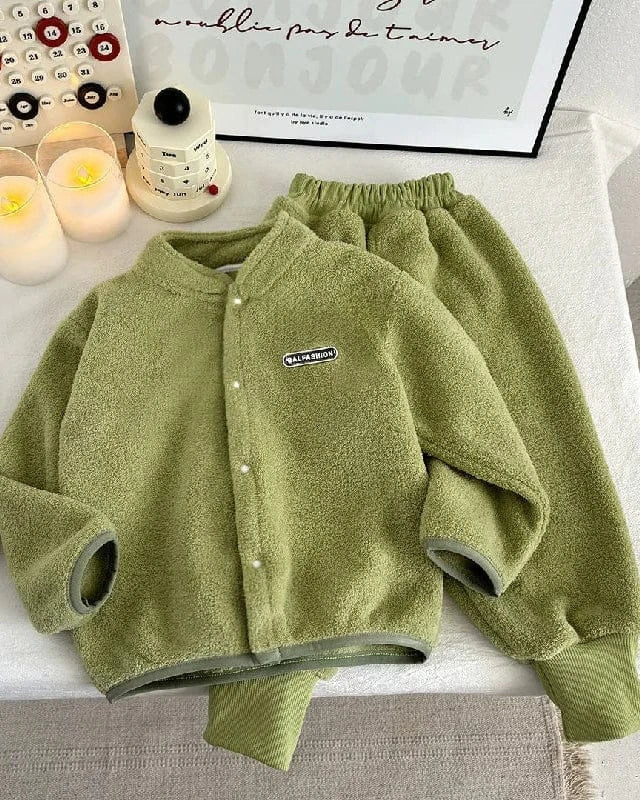 Trendy Kids Apparel Kids Clothing Autumn/Winter Warm Fleece Outfit for Boys & Girls