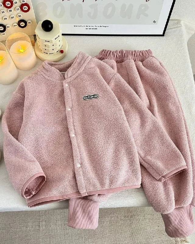 Trendy Kids Apparel Kids Clothing Autumn/Winter Warm Fleece Outfit for Boys & Girls