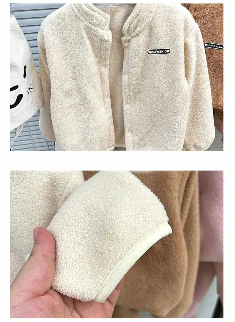 Trendy Kids Apparel Kids Clothing Autumn/Winter Warm Fleece Outfit for Boys & Girls