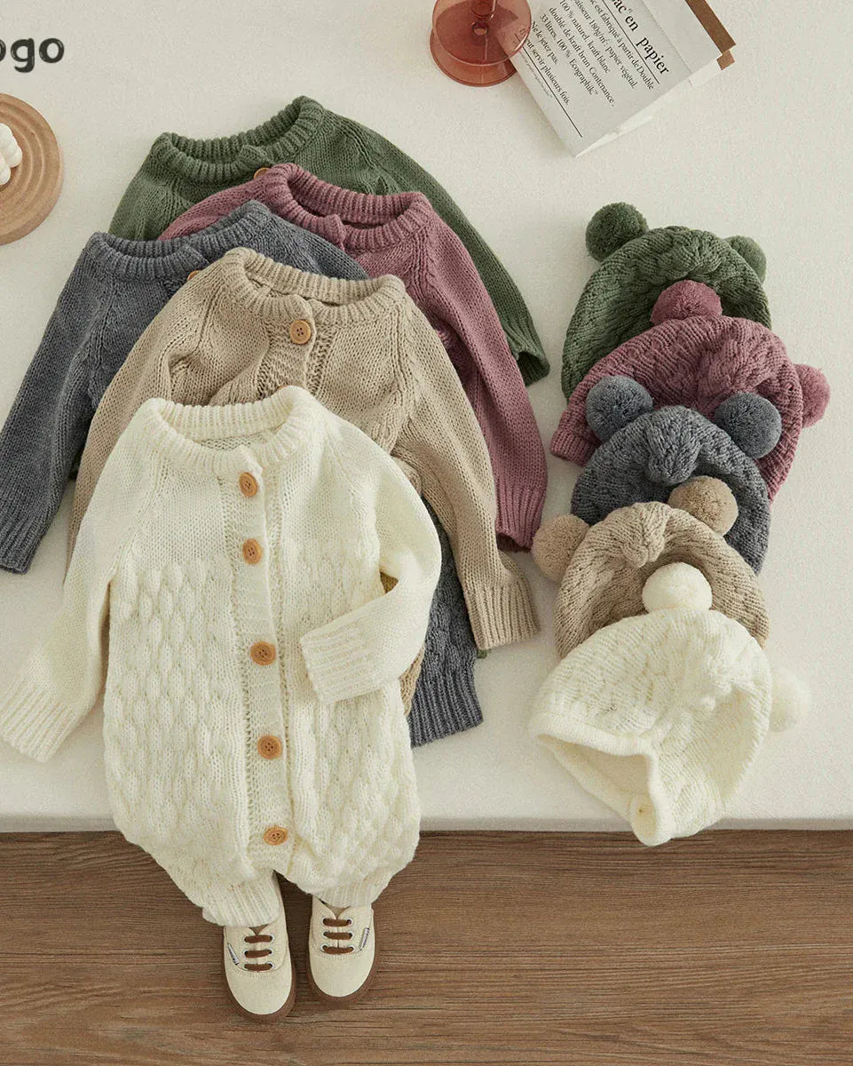 Trendy Kids Apparel Kids Clothing Baby 2PCS Winter Jumpsuit Outfits