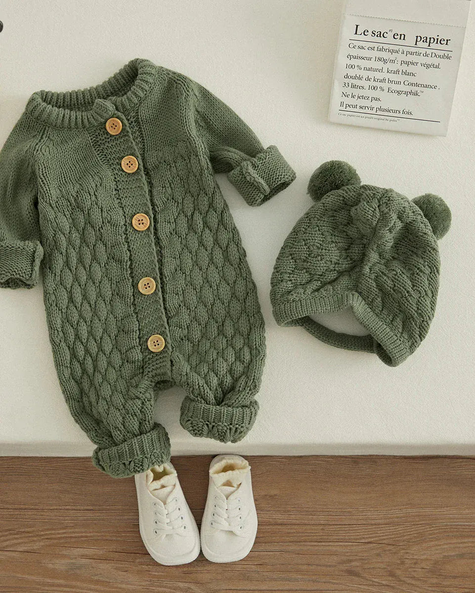 Trendy Kids Apparel Kids Clothing Baby 2PCS Winter Jumpsuit Outfits