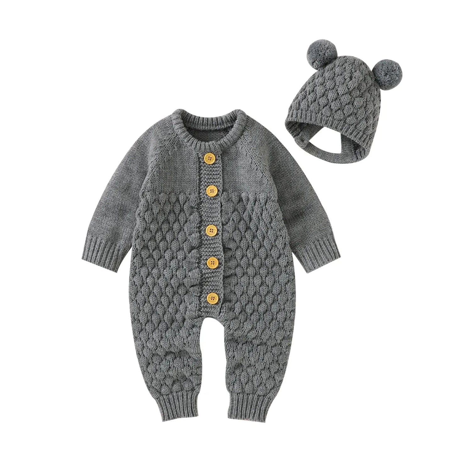 Trendy Kids Apparel Kids Clothing Baby 2PCS Winter Jumpsuit Outfits