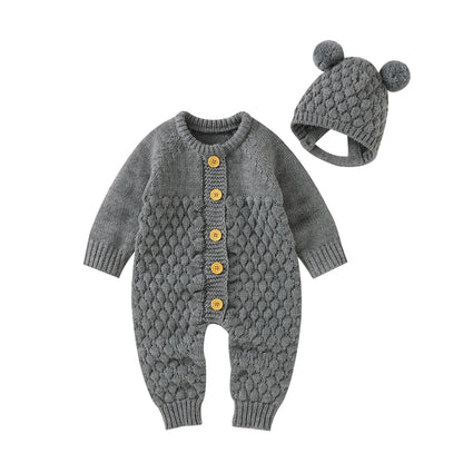 Trendy Kids Apparel Kids Clothing Baby 2PCS Winter Jumpsuit Outfits