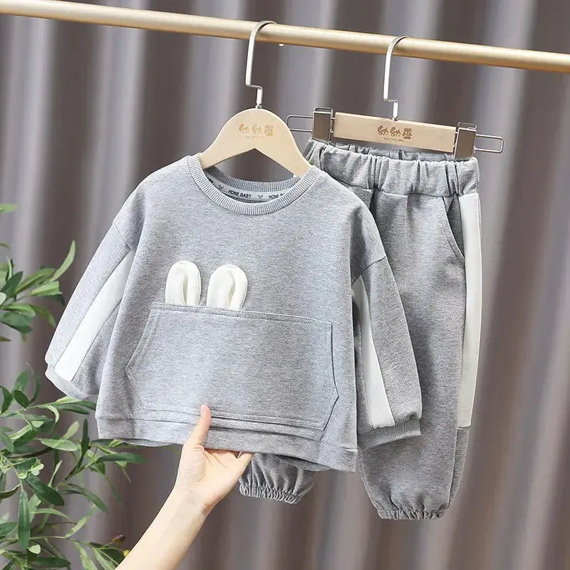 Trendy Kids Apparel Kids Clothing Baby Girl Bowknot Hoodie & Pants Set