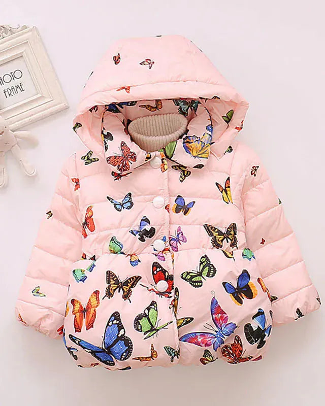 Trendy Kids Apparel Kids Clothing Baby Girls' Warm Wool Blend Hooded Parka Jacket