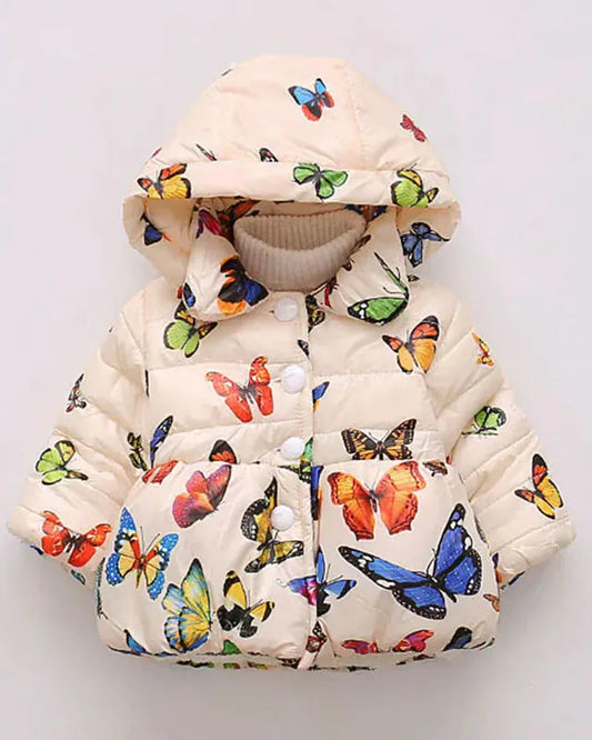 Trendy Kids Apparel Kids Clothing Baby Girls' Warm Wool Blend Hooded Parka Jacket