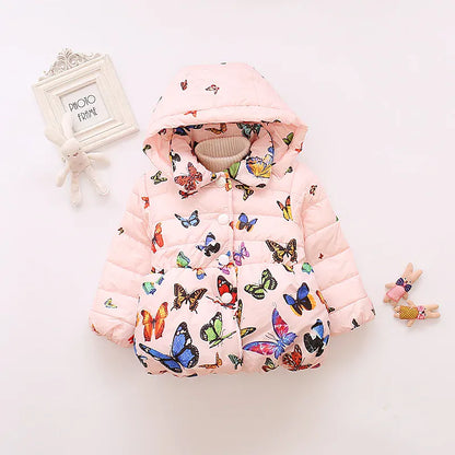 Trendy Kids Apparel Kids Clothing Baby Girls' Warm Wool Blend Hooded Parka Jacket