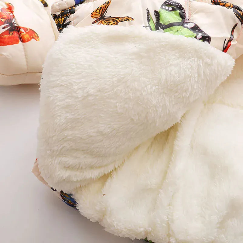 Trendy Kids Apparel Kids Clothing Baby Girls' Warm Wool Blend Hooded Parka Jacket