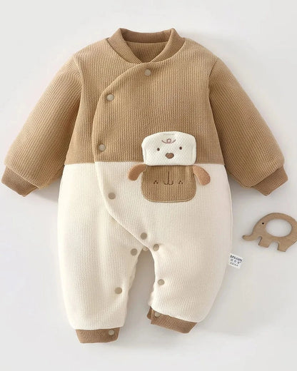 Trendy Kids Apparel Kids Clothing Baby Jumpsuit Clip Cotton Thick Autumn and Winter