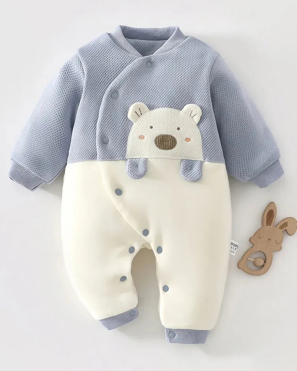 Trendy Kids Apparel Kids Clothing Baby Jumpsuit Clip Cotton Thick Autumn and Winter