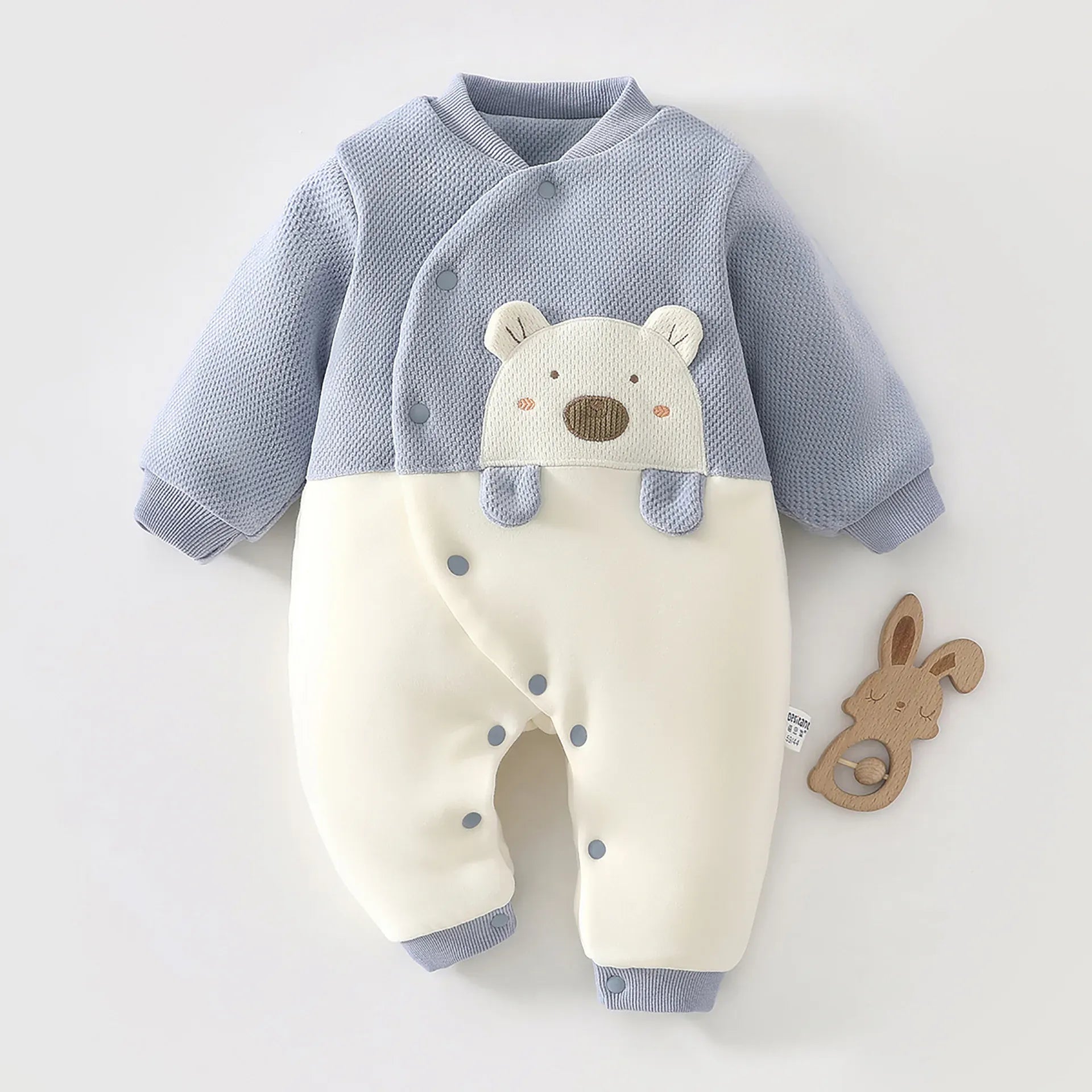Trendy Kids Apparel Kids Clothing Baby Jumpsuit Clip Cotton Thick Autumn and Winter