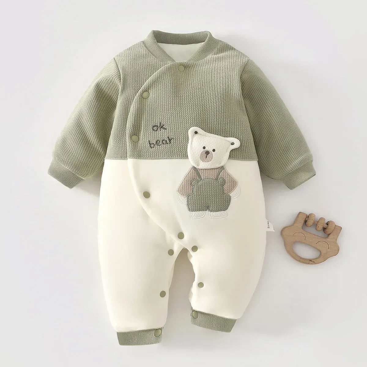 Trendy Kids Apparel Kids Clothing Baby Jumpsuit Clip Cotton Thick Autumn and Winter