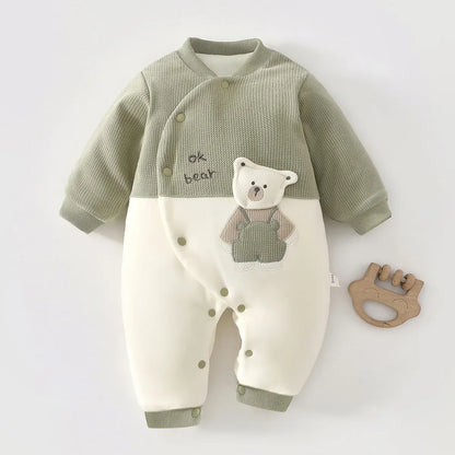 Trendy Kids Apparel Kids Clothing Baby Jumpsuit Clip Cotton Thick Autumn and Winter