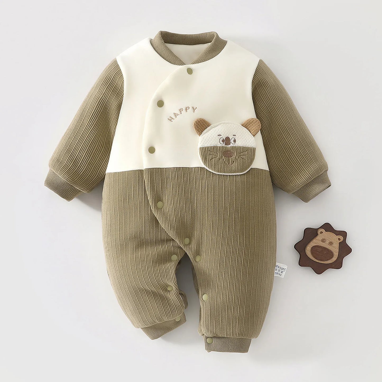 Trendy Kids Apparel Kids Clothing Baby Jumpsuit Clip Cotton Thick Autumn and Winter
