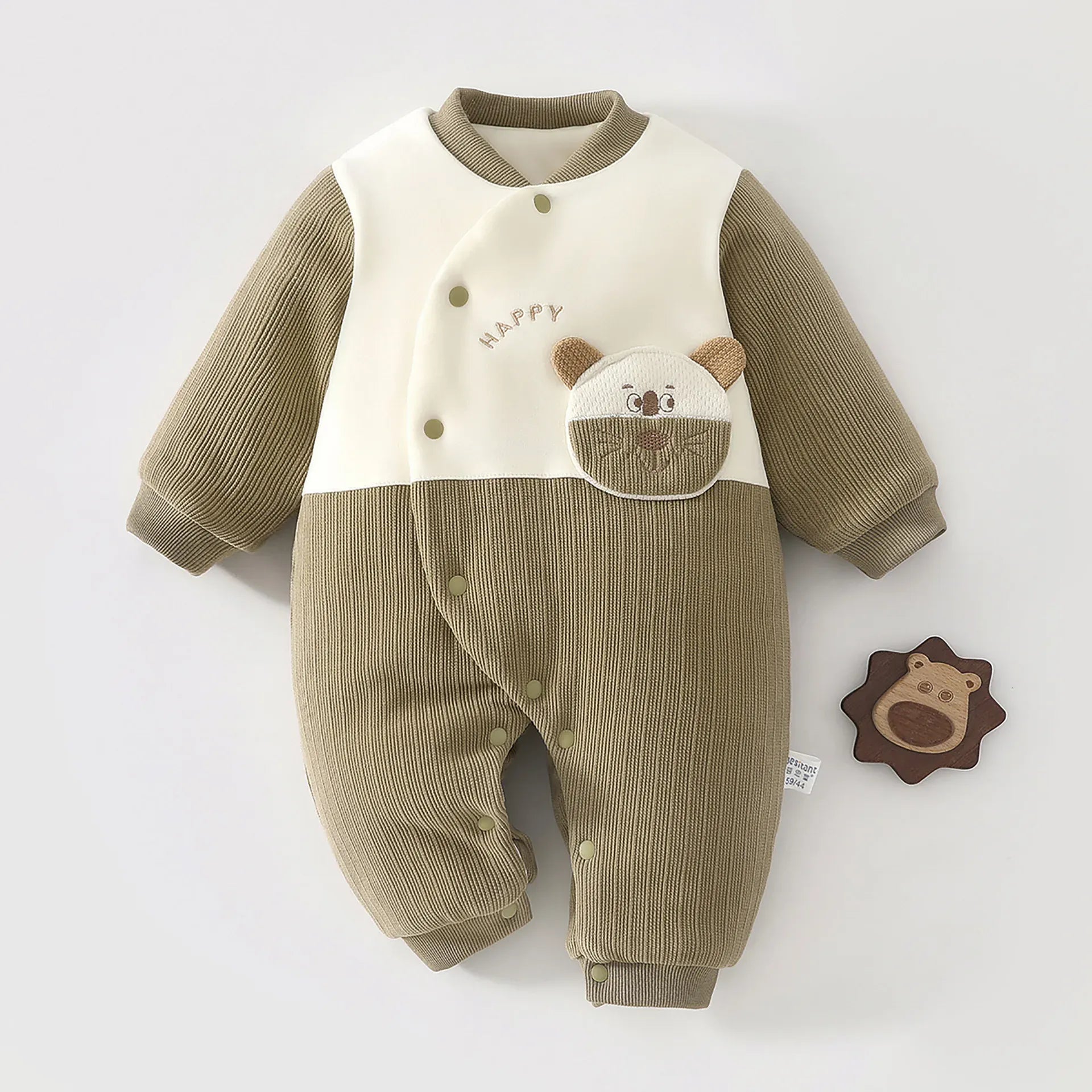 Trendy Kids Apparel Kids Clothing Baby Jumpsuit Clip Cotton Thick Autumn and Winter