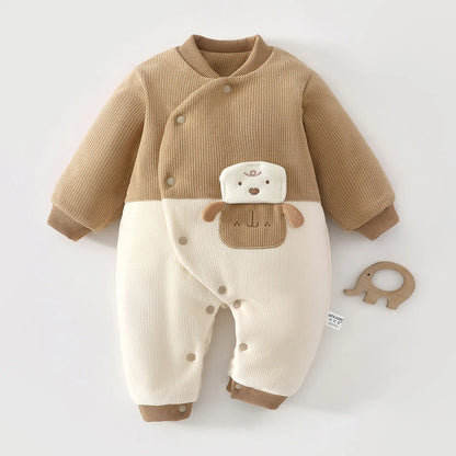 Trendy Kids Apparel Kids Clothing Baby Jumpsuit Clip Cotton Thick Autumn and Winter