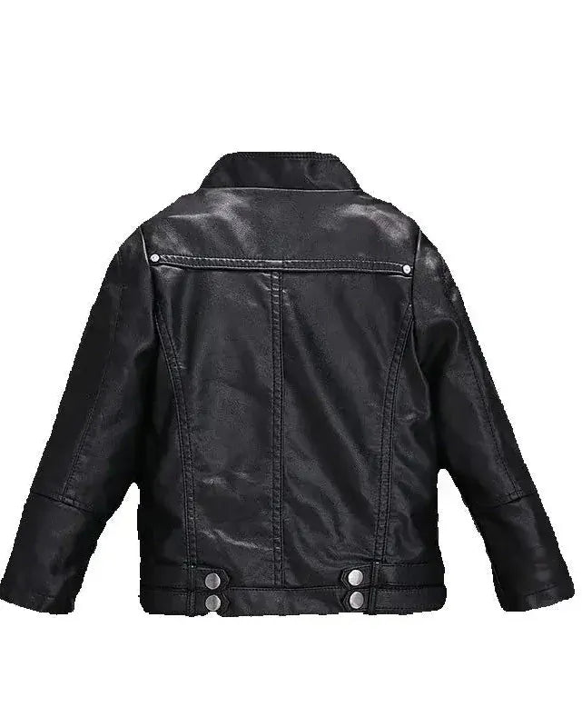 Trendy Kids Apparel Kids Clothing Boy's PU Leather Jacket with Rivets