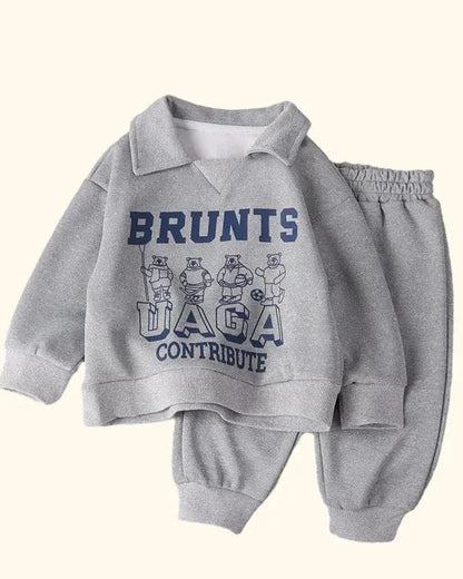 Trendy Kids Apparel Kids Clothing Boys' Autumn/Winter Polo Sweatshirt & Pants Set