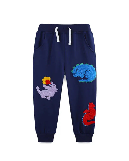 Trendy Kids Apparel Kids Clothing Boys Cartoon Dinosaur Print Sweatpants