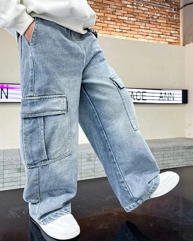 Trendy Kids Apparel Kids Clothing Boys Casual Cargo Jeans