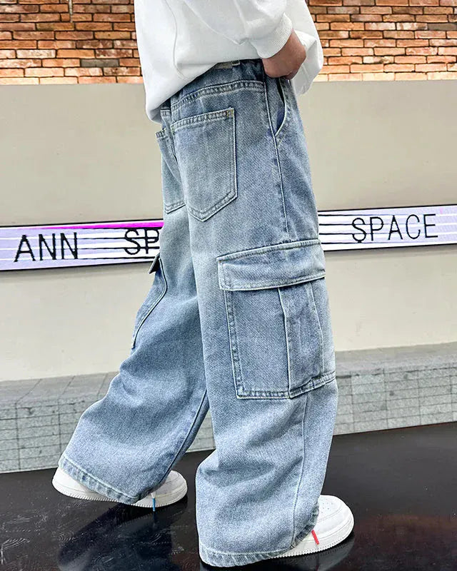 Trendy Kids Apparel Kids Clothing Boys Casual Cargo Jeans