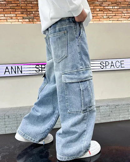 Trendy Kids Apparel Kids Clothing Boys Casual Cargo Jeans