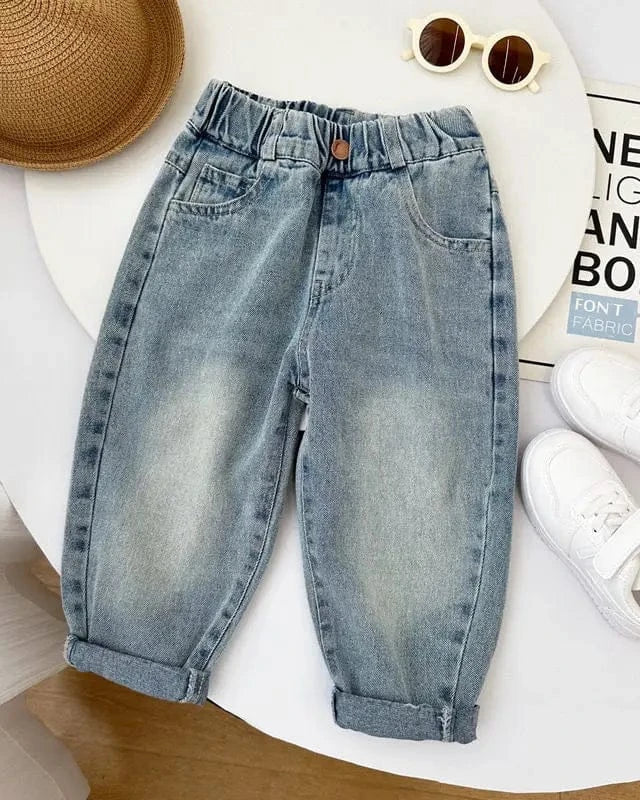 Trendy Kids Apparel Kids Clothing Boys Casual Straight-Leg Denim Jeans