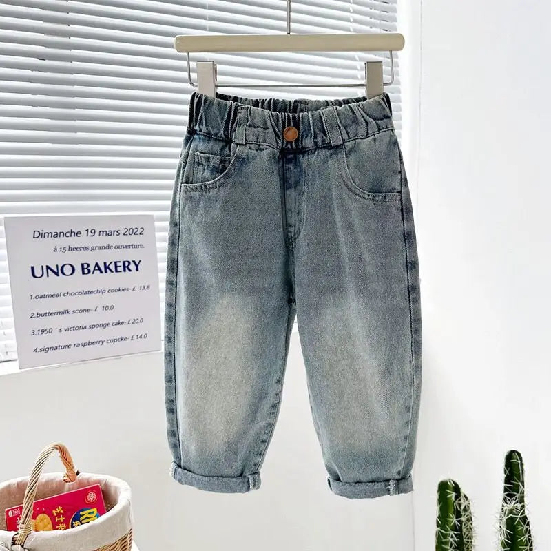 Trendy Kids Apparel Kids Clothing Boys Casual Straight-Leg Denim Jeans
