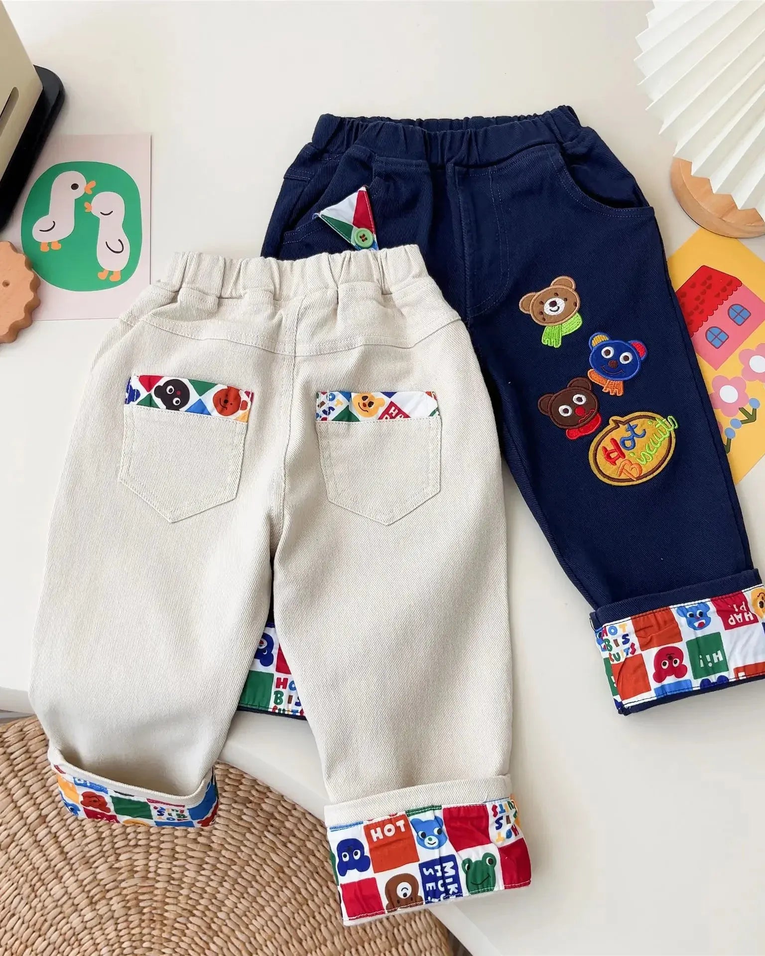 Trendy Kids Apparel Kids Clothing Boys' Comfortable Embroidered Trousers