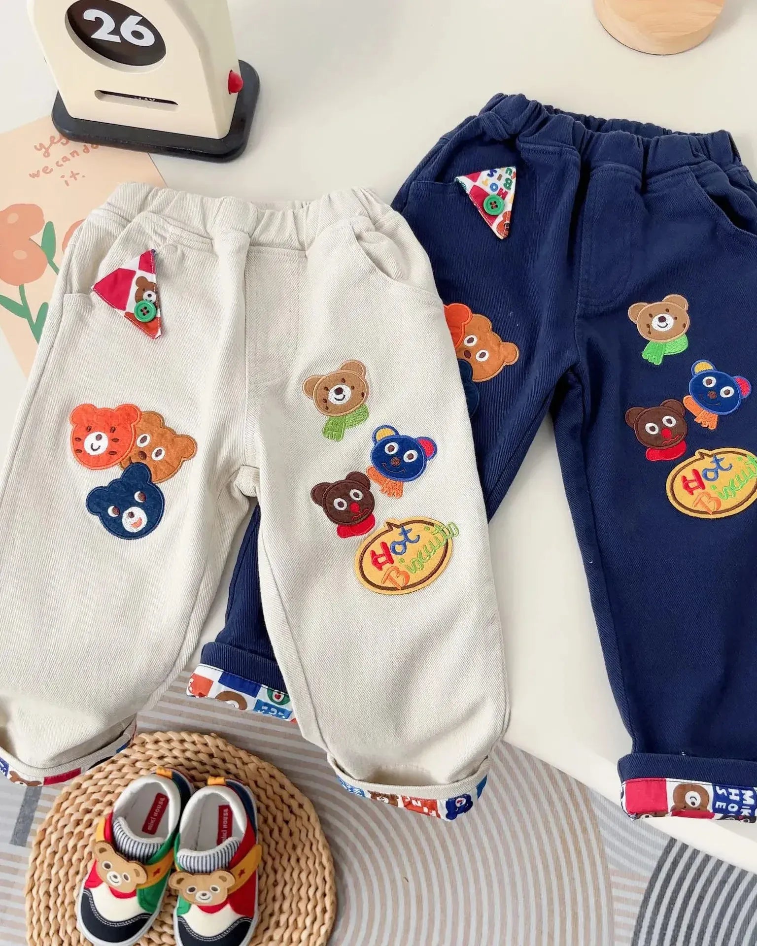 Trendy Kids Apparel Kids Clothing Boys' Comfortable Embroidered Trousers