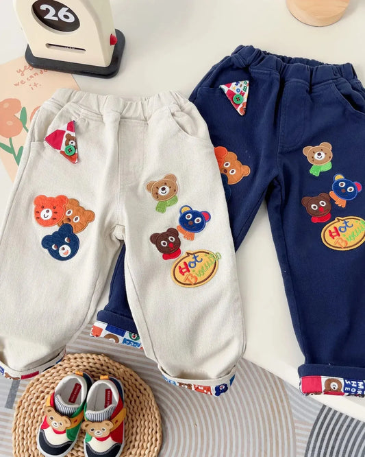 Trendy Kids Apparel Kids Clothing Boys' Comfortable Embroidered Trousers