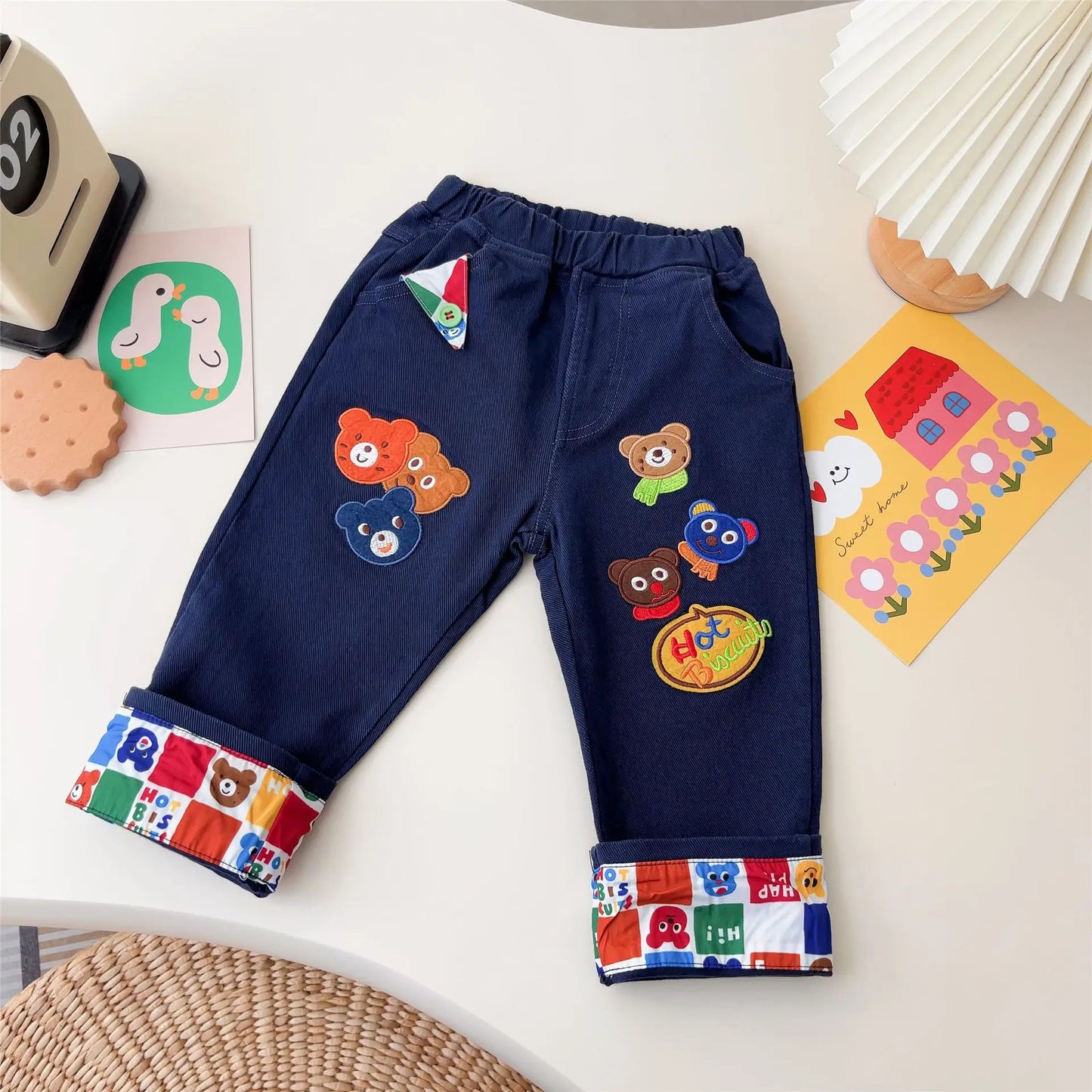 Trendy Kids Apparel Kids Clothing Boys' Comfortable Embroidered Trousers