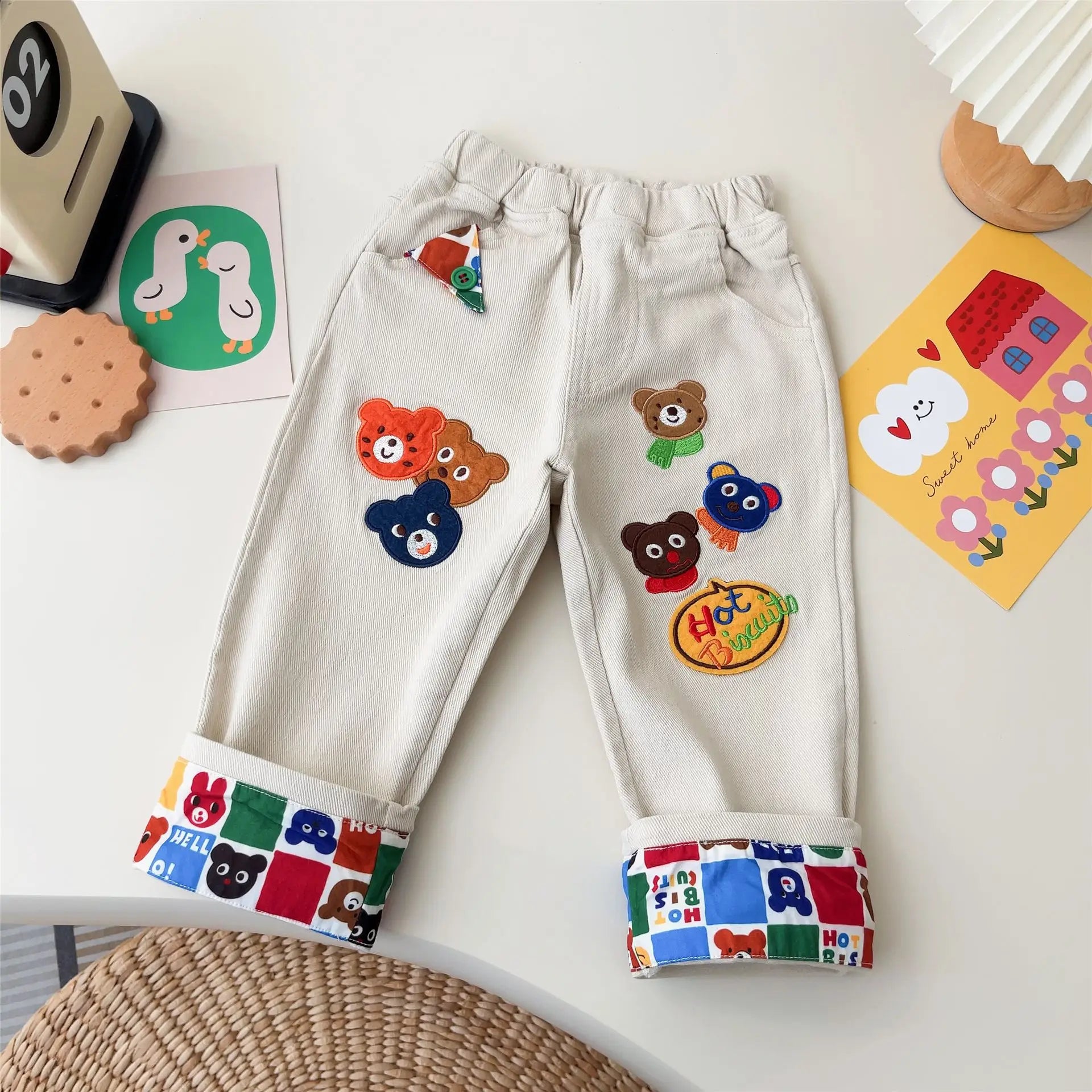 Trendy Kids Apparel Kids Clothing Boys' Comfortable Embroidered Trousers