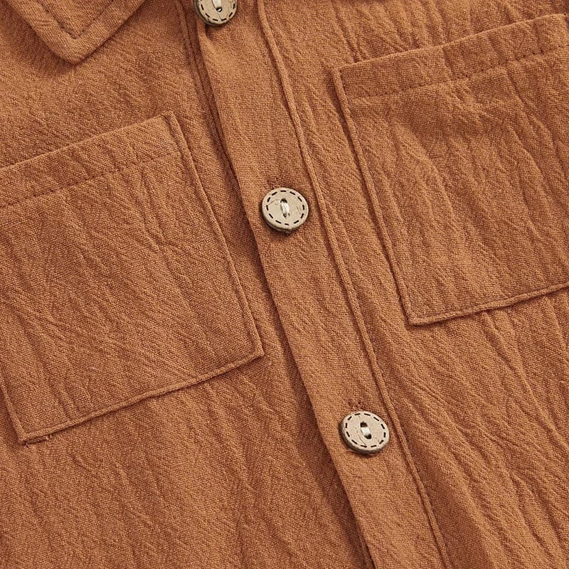 Trendy Kids Apparel Kids Clothing Boys Cotton Linen Jumpsuit