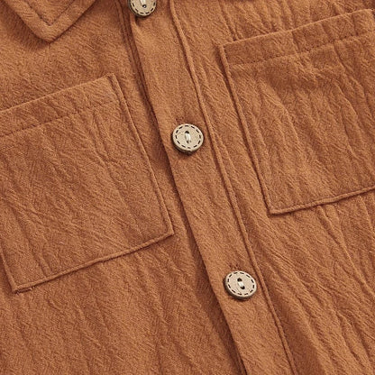 Trendy Kids Apparel Kids Clothing Boys Cotton Linen Jumpsuit