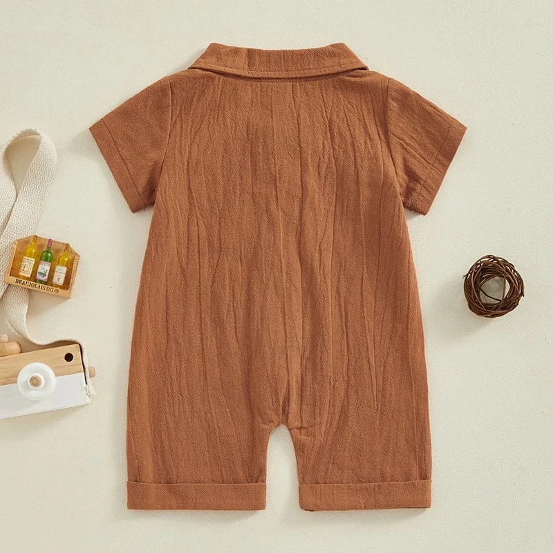 Trendy Kids Apparel Kids Clothing Boys Cotton Linen Jumpsuit