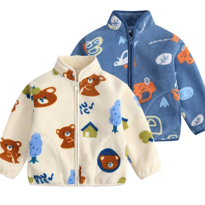 Trendy Kids Apparel Kids Clothing Boys Cotton Soft Fleece Jackets