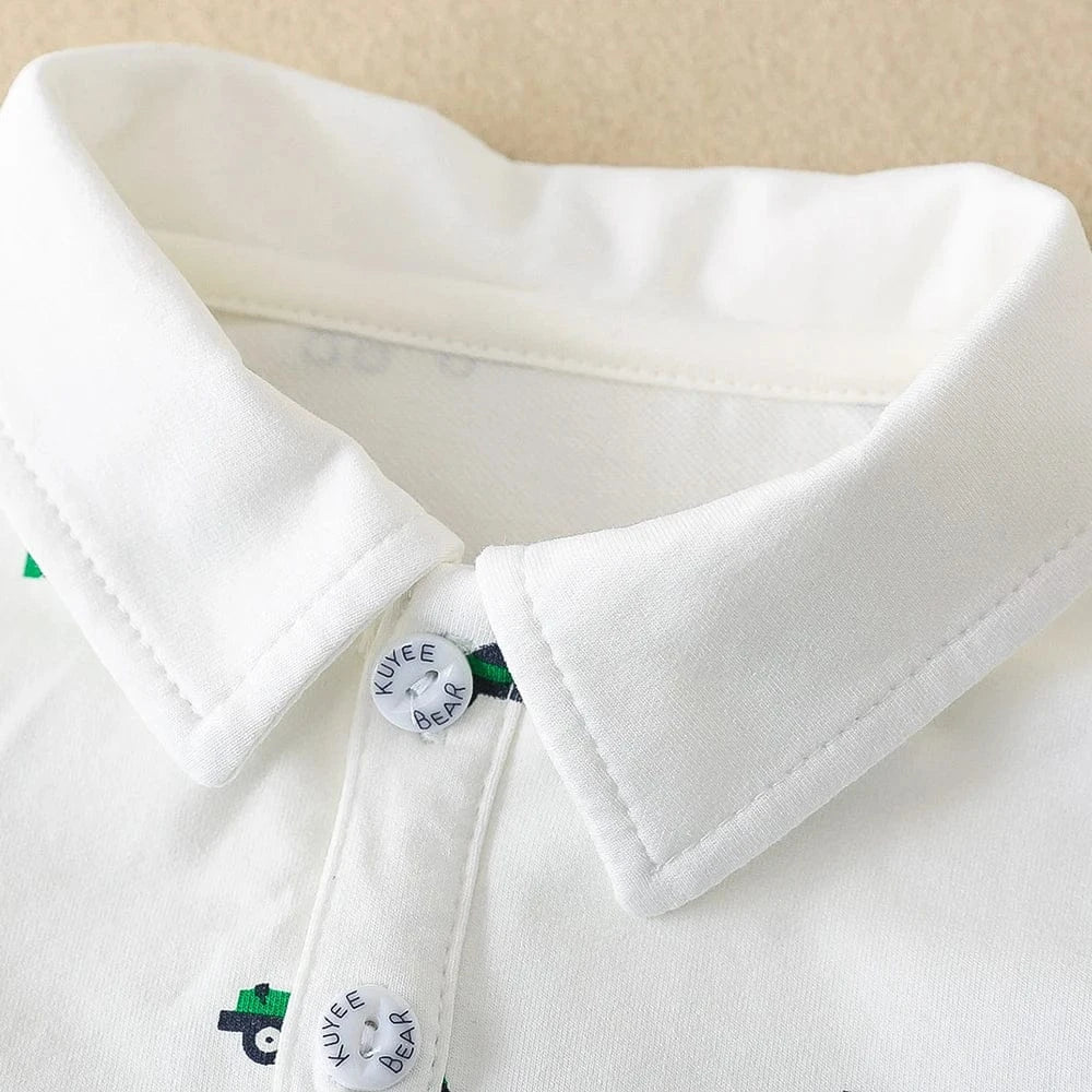 Trendy Kids Apparel Kids Clothing Boys' Long Sleeve Cotton Polo Shirt