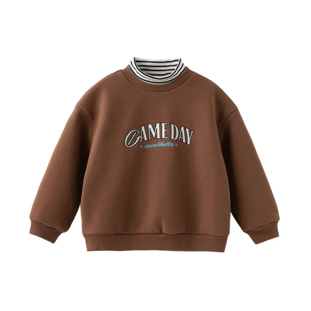 Trendy Kids Apparel Kids Clothing Boys Long Sleeve Fleece-lined Pullover