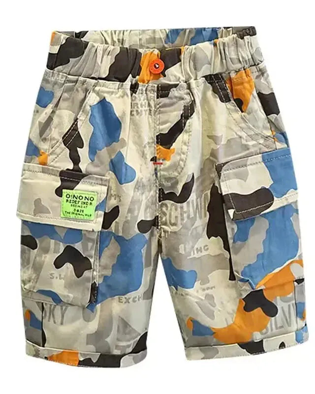 Trendy Kids Apparel Kids Clothing Boys' New 2026 Summer Casual Camouflage Capris Pants