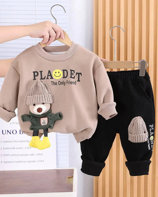 Trendy Kids Apparel Kids Clothing Boys' New Autumn & Winter Clothing Set
