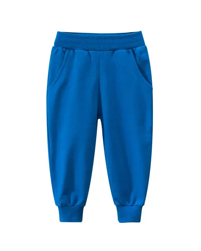 Trendy Kids Apparel Kids Clothing Boys Solid Color Casual Sports Trousers