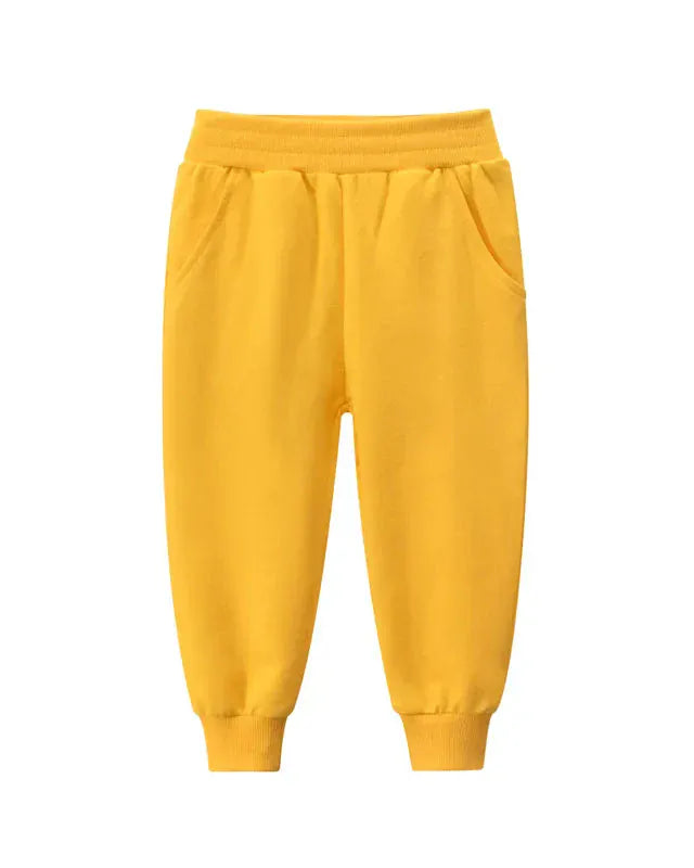 Trendy Kids Apparel Kids Clothing Boys Solid Color Casual Sports Trousers