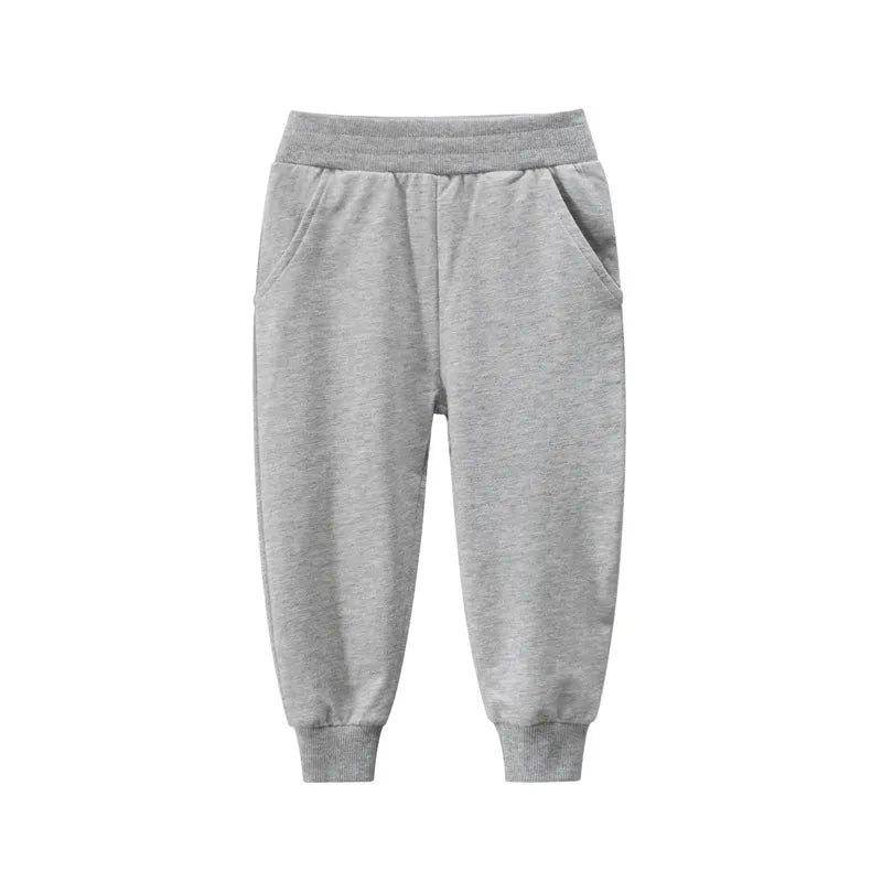 Trendy Kids Apparel Kids Clothing Boys Solid Color Casual Sports Trousers