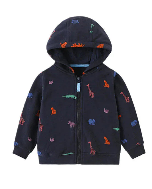 Trendy Kids Apparel Kids Clothing Boys' Spring/Autumn Long Sleeve Hooded Zipper Sweatshirt