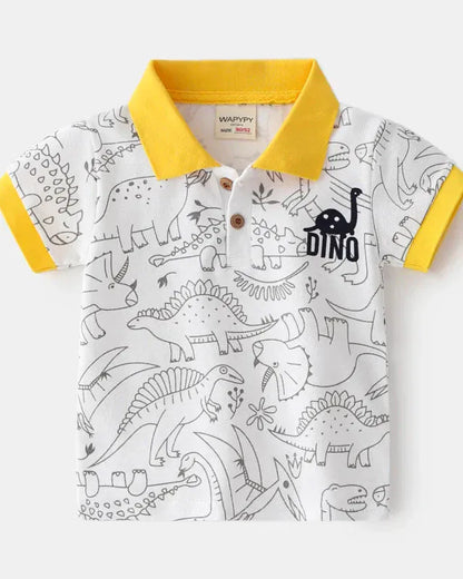 Trendy Kids Apparel Kids Clothing Boys' Summer Cotton Polo Shirt with Stand Collar